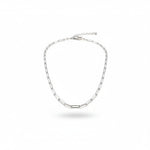 925 Sterling Silver Paperclip Chain Necklace – Rectangular
