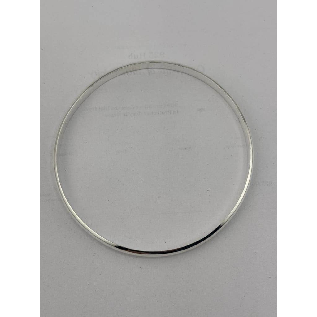 925 Sterling Silver Plain Thin Bangle/Kada – view 2