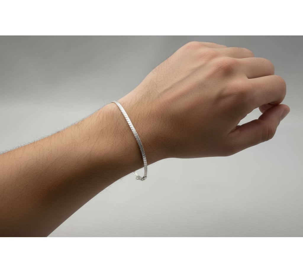 925 Sterling Silver Rope Chain Bracelet – Slim Twisted Design