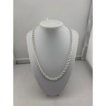 925 Sterling Silver Rope Chain Necklace – Twisted Design