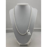 925 Sterling Silver Rope Chain Necklace – Twisted Design