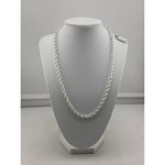 925 Sterling Silver Rope Chain Necklace – Twisted Design