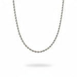 925 Sterling Silver Rope Chain Necklace – Twisted Design