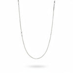 925 Sterling Silver Round Box Chain Necklace – Micro Square