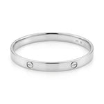 925 Sterling Silver Screw Motif Bangle/Kada