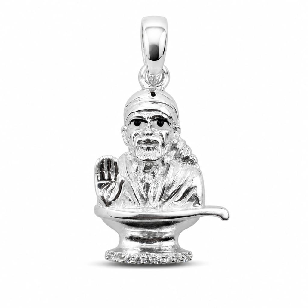 925 sterling silver Shirdi Sai Baba blessing pendant