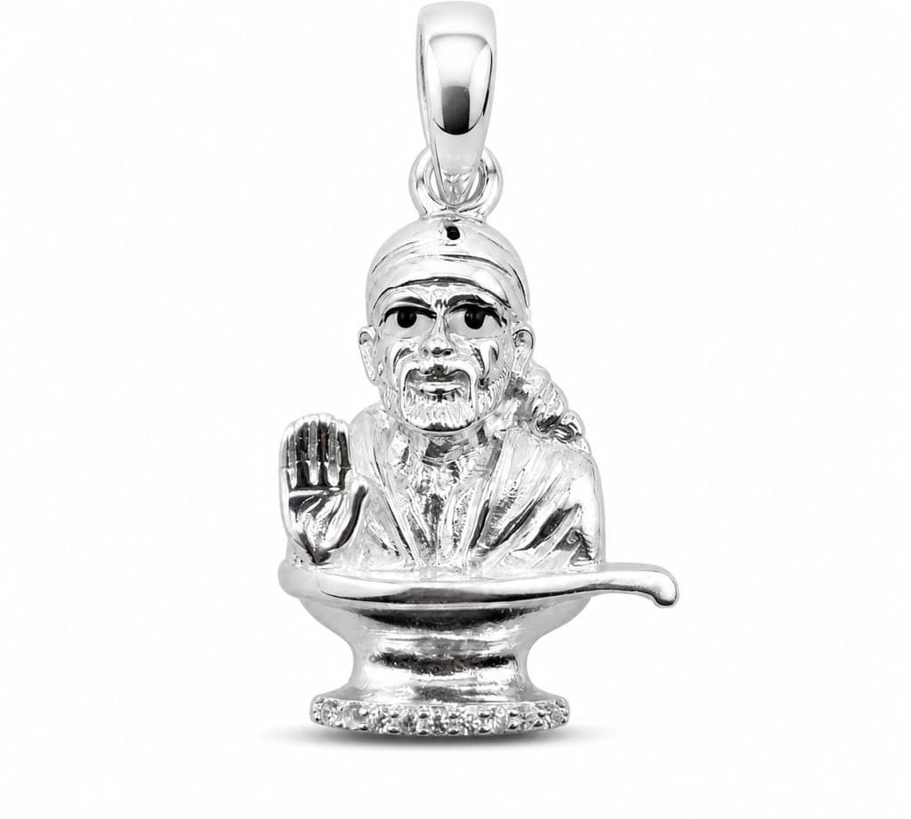 925 sterling silver Shirdi Sai Baba blessing pendant