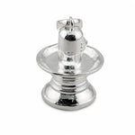 925 sterling silver Shiva lingam pendant centred on a pure white background