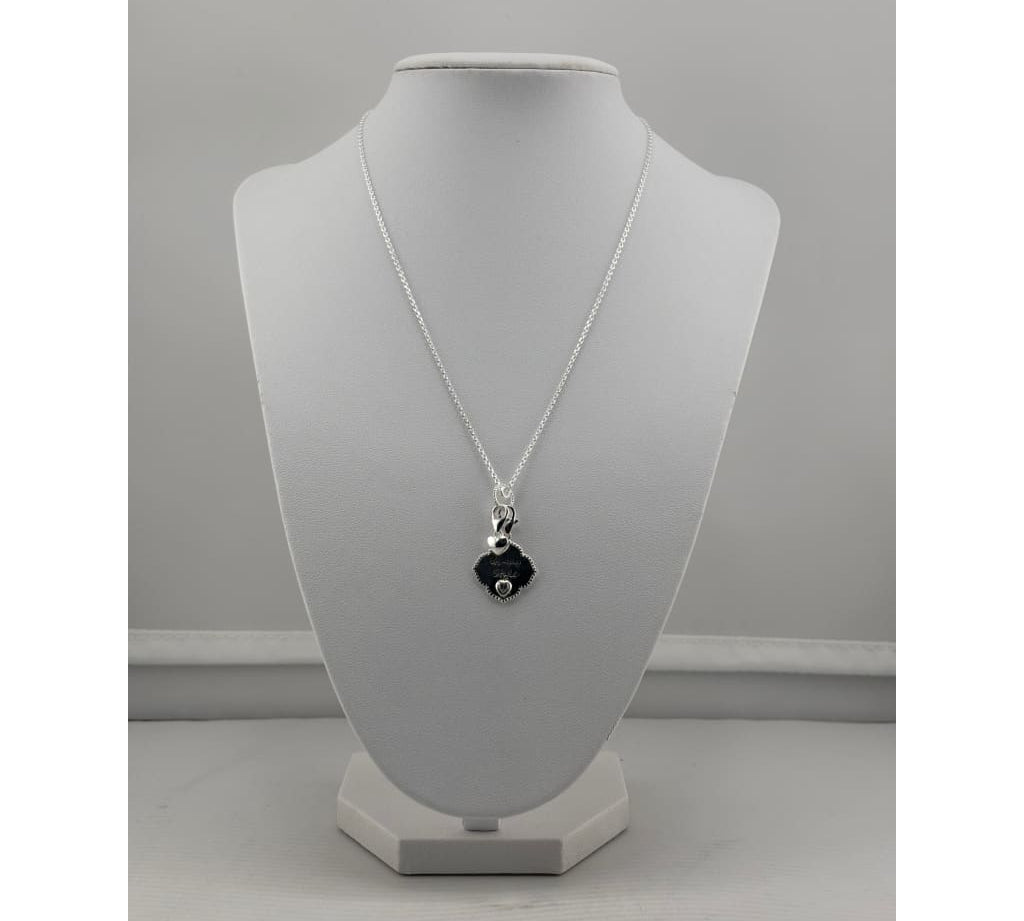 925 Sterling Silver Sister Heart Charm Necklace - Necklace
