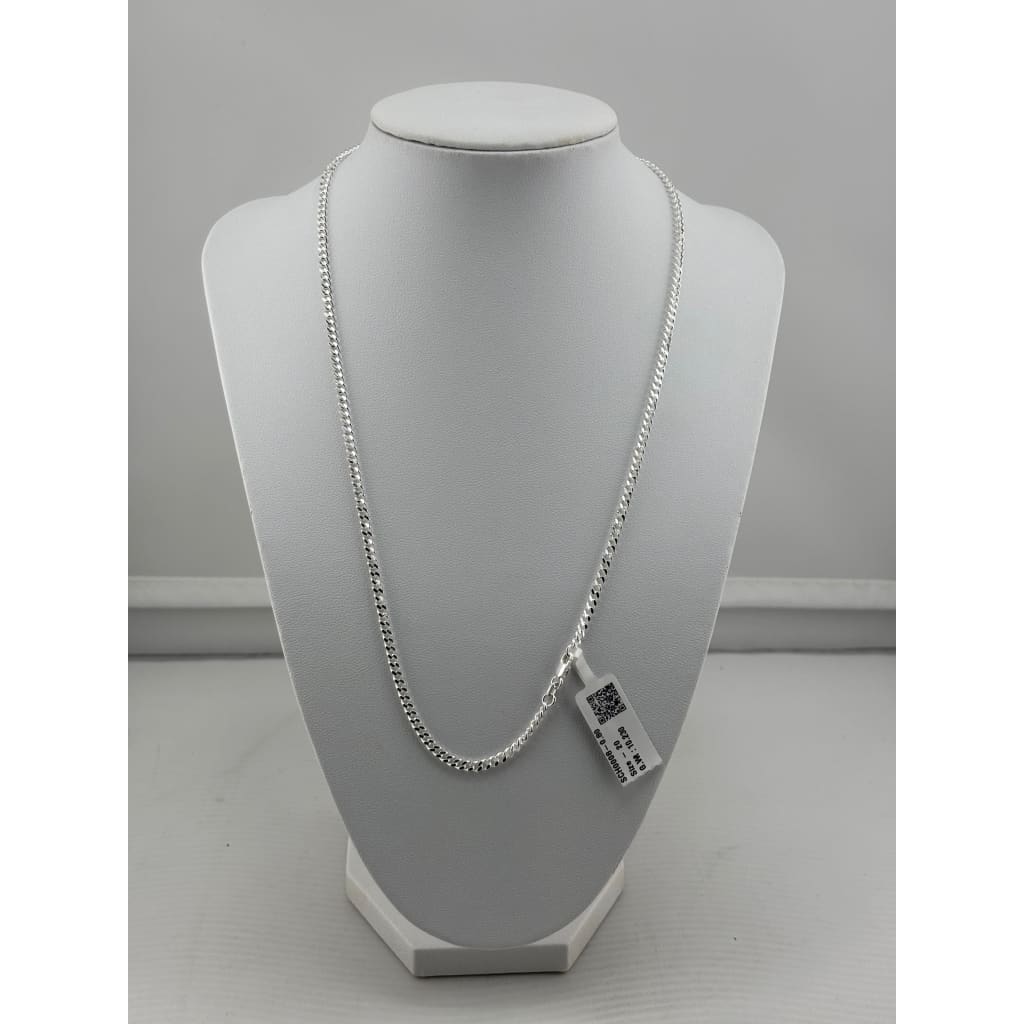 925 Sterling Silver Slim Curb Chain Necklace – Minimal