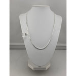 925 Sterling Silver Snake Chain Necklace – Slim Flat Mesh