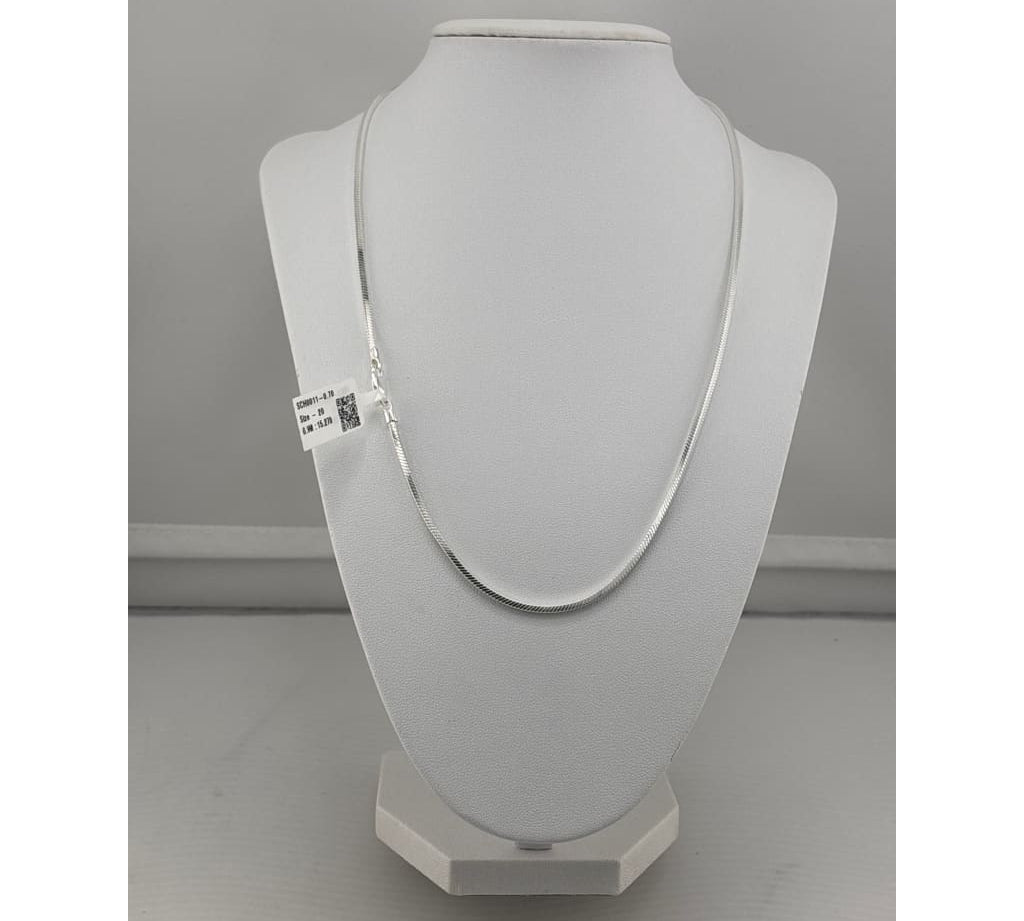 925 Sterling Silver Snake Chain Necklace – Slim Flat Mesh