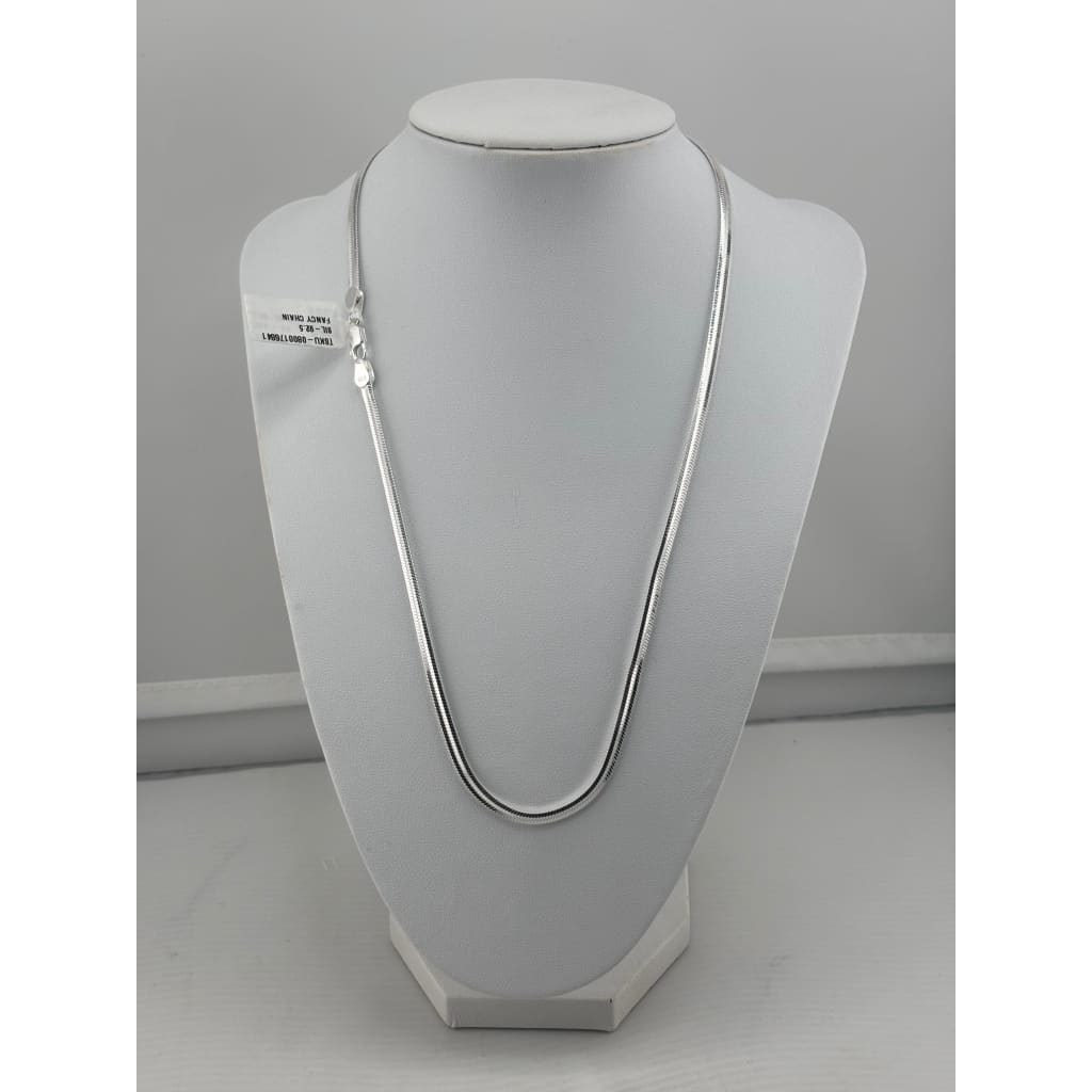 925 Sterling Silver Snake Chain Necklace – Smooth Flat