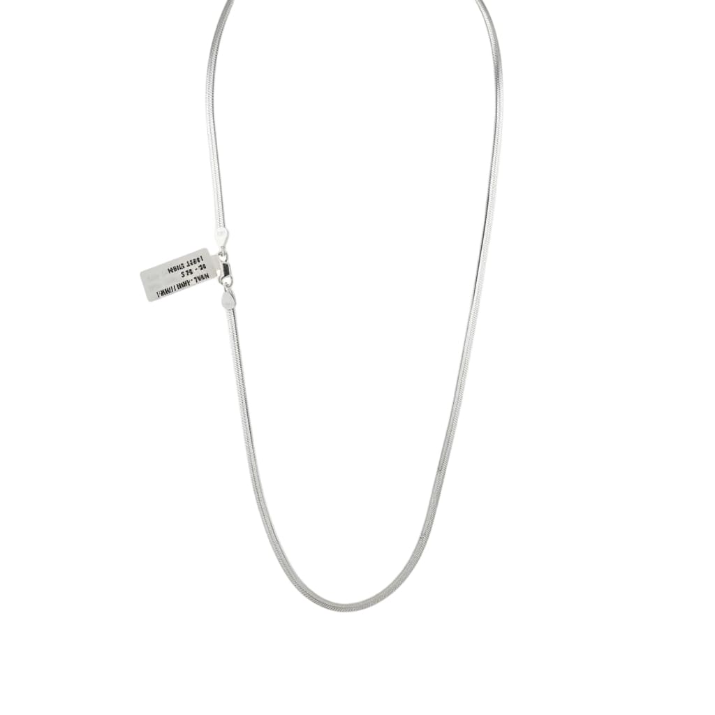925 Sterling Silver Snake Chain Necklace – Smooth Flat