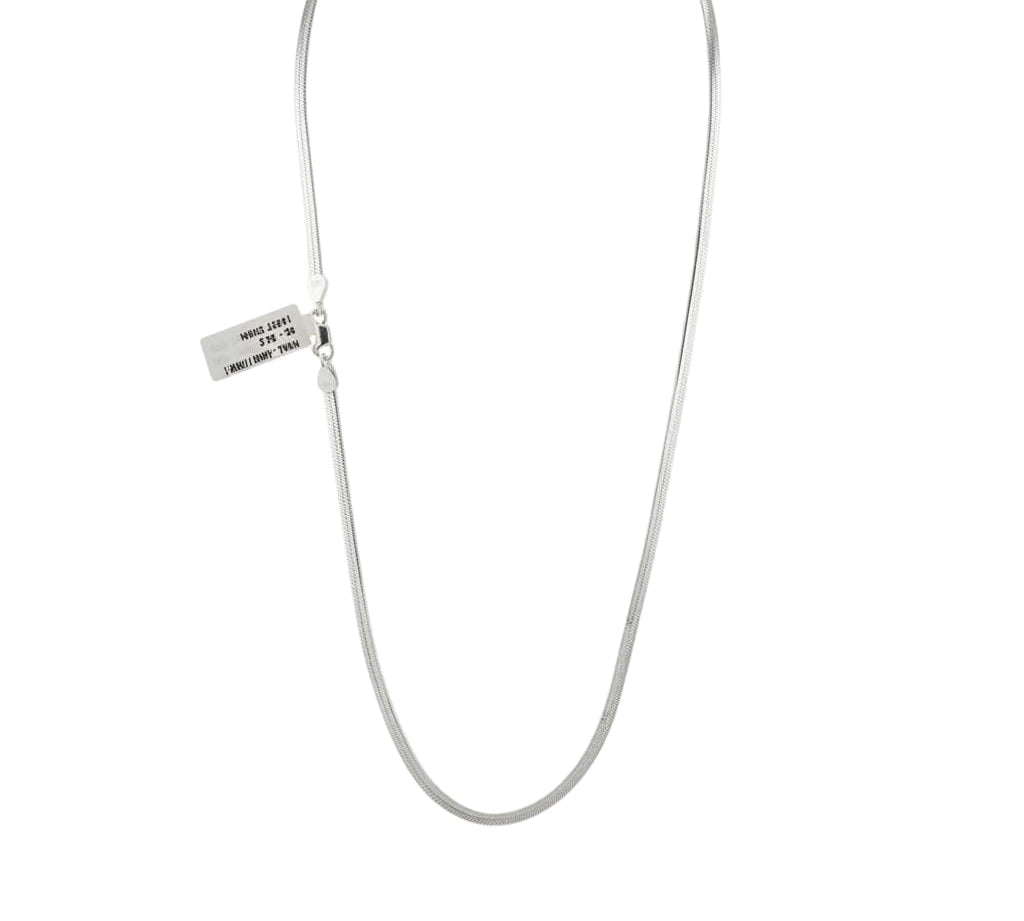 925 Sterling Silver Snake Chain Necklace – Smooth Flat