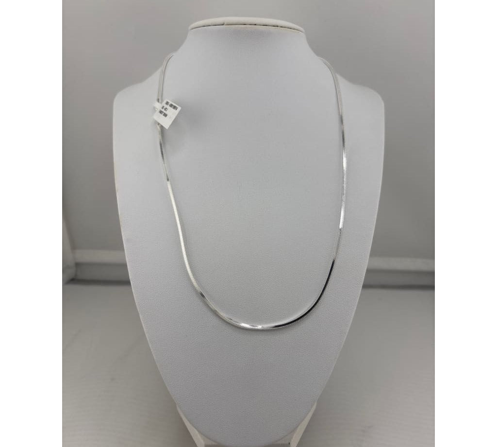 925 Sterling Silver Snake Chain Necklace – Smooth Flat