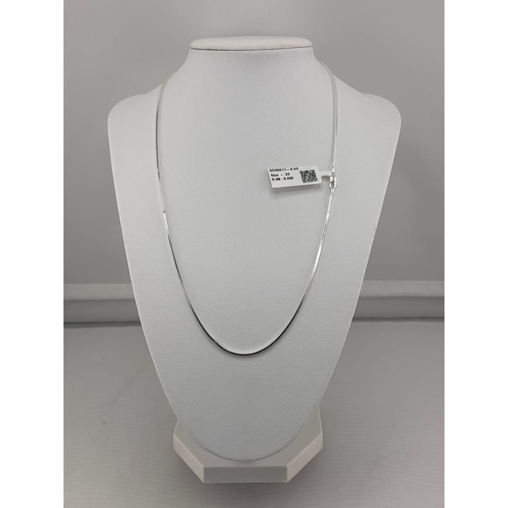 925 Sterling Silver Snake Chain Necklace – Smooth Flat