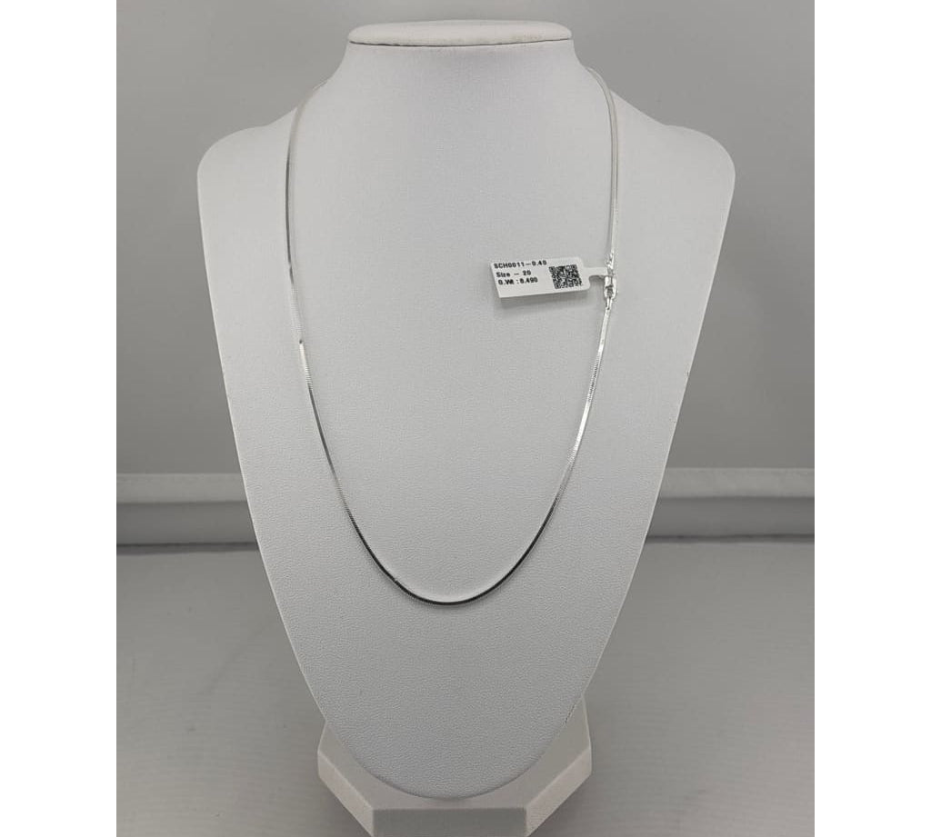 925 Sterling Silver Snake Chain Necklace – Smooth Flat