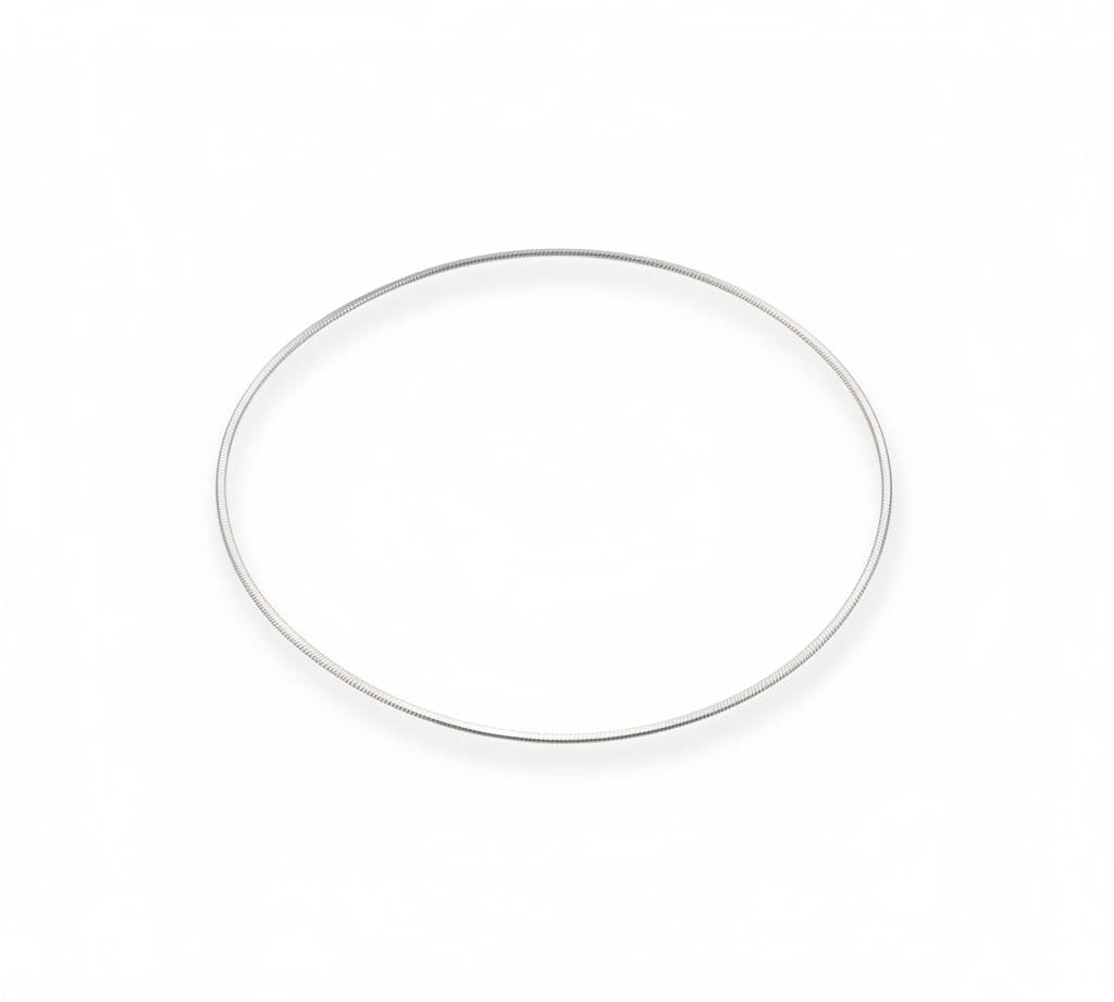 925 Sterling Silver Snake Chain Necklace – Smooth Flat