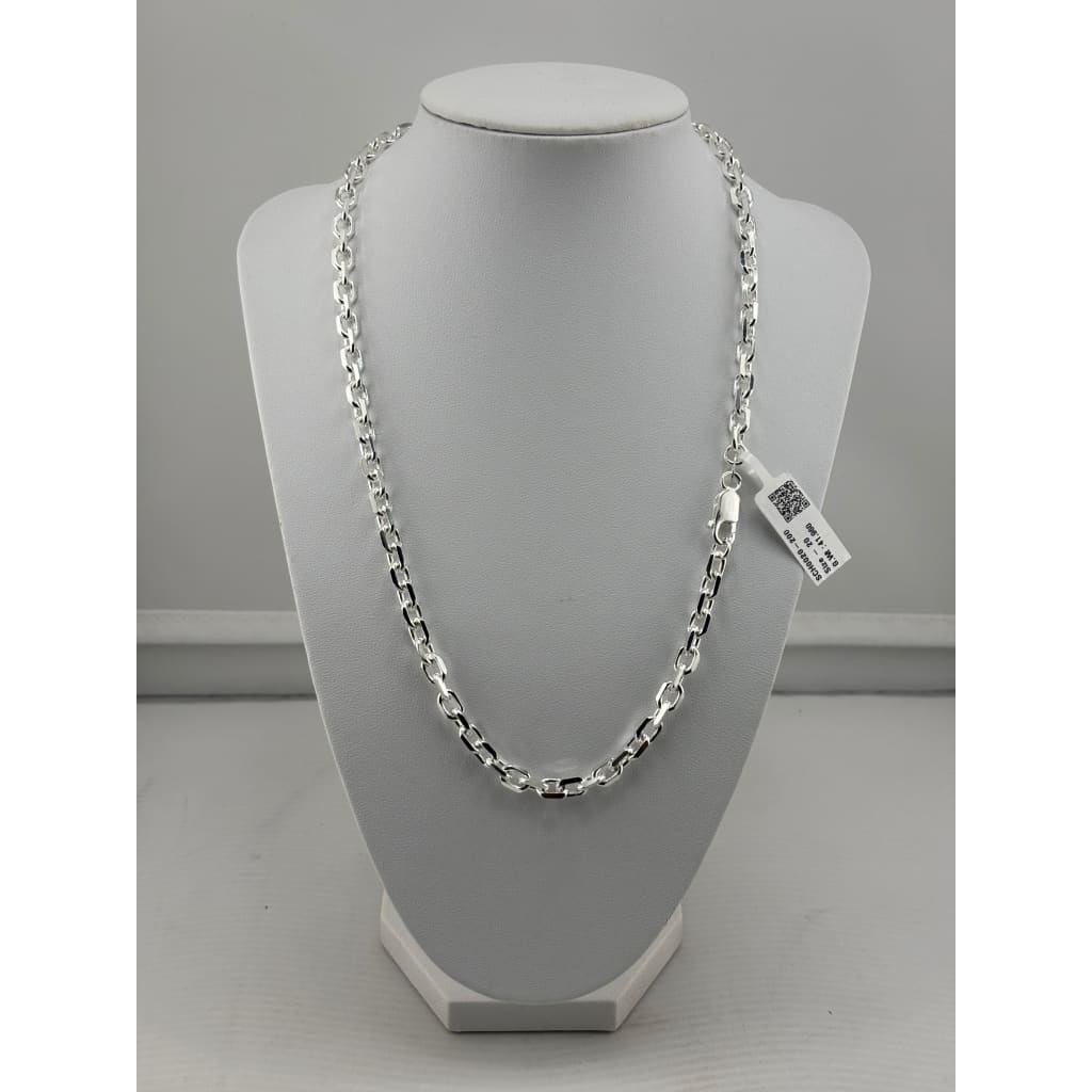 925 Sterling Silver Snake Chain Necklace – Smooth Flat Mesh