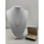 925 Sterling Silver Snowflake CZ Necklace and Earrings Set