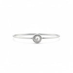 925 Sterling Silver Spiral CZ Bracelet | 6g