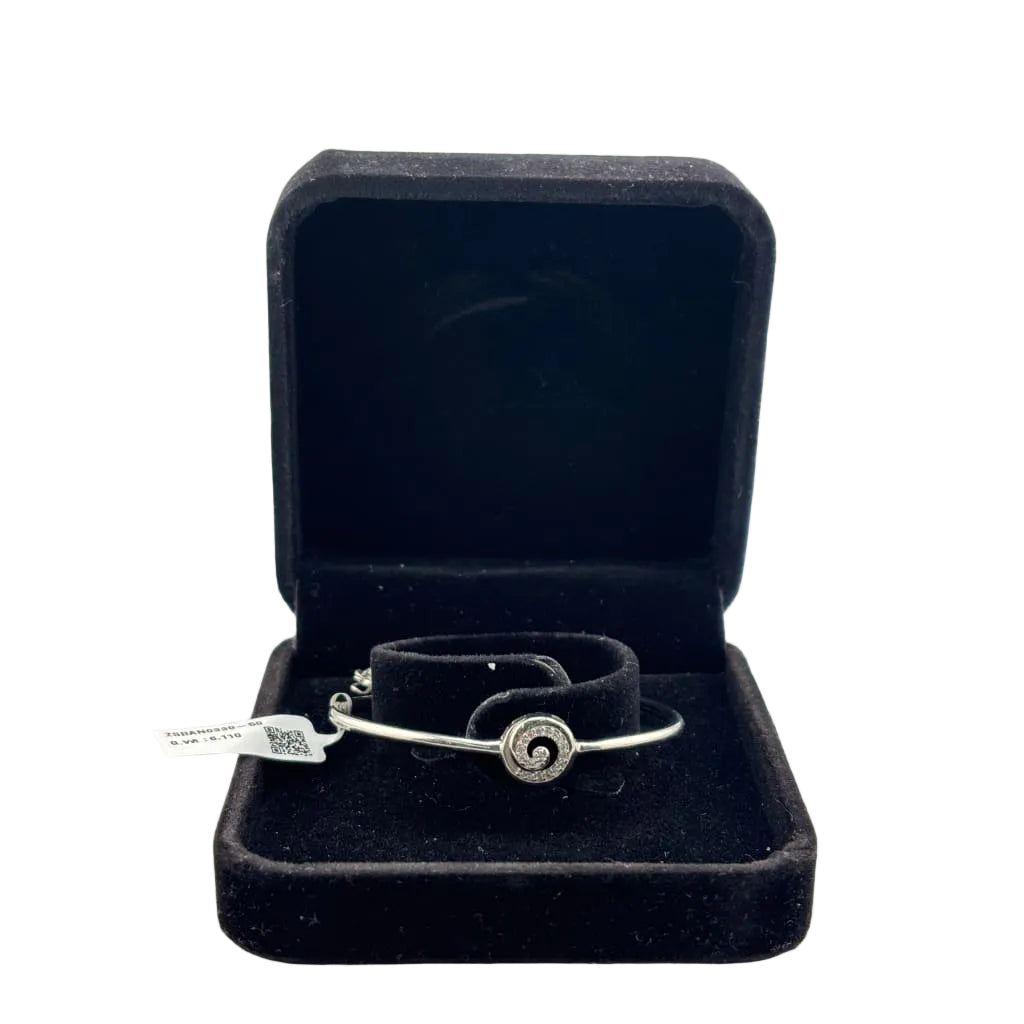 925 Sterling Silver Spiral CZ Bracelet | 6g