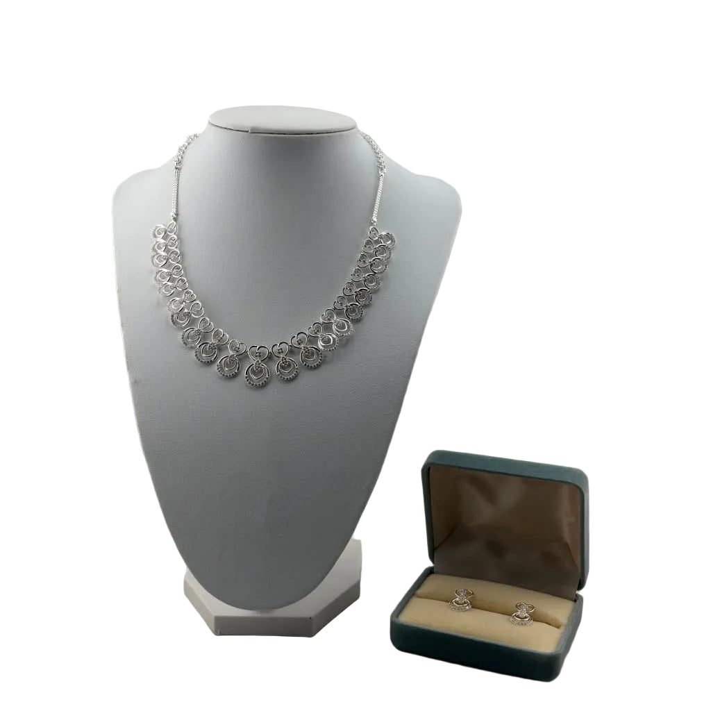 925 Sterling Silver Statement Circle Link Necklace