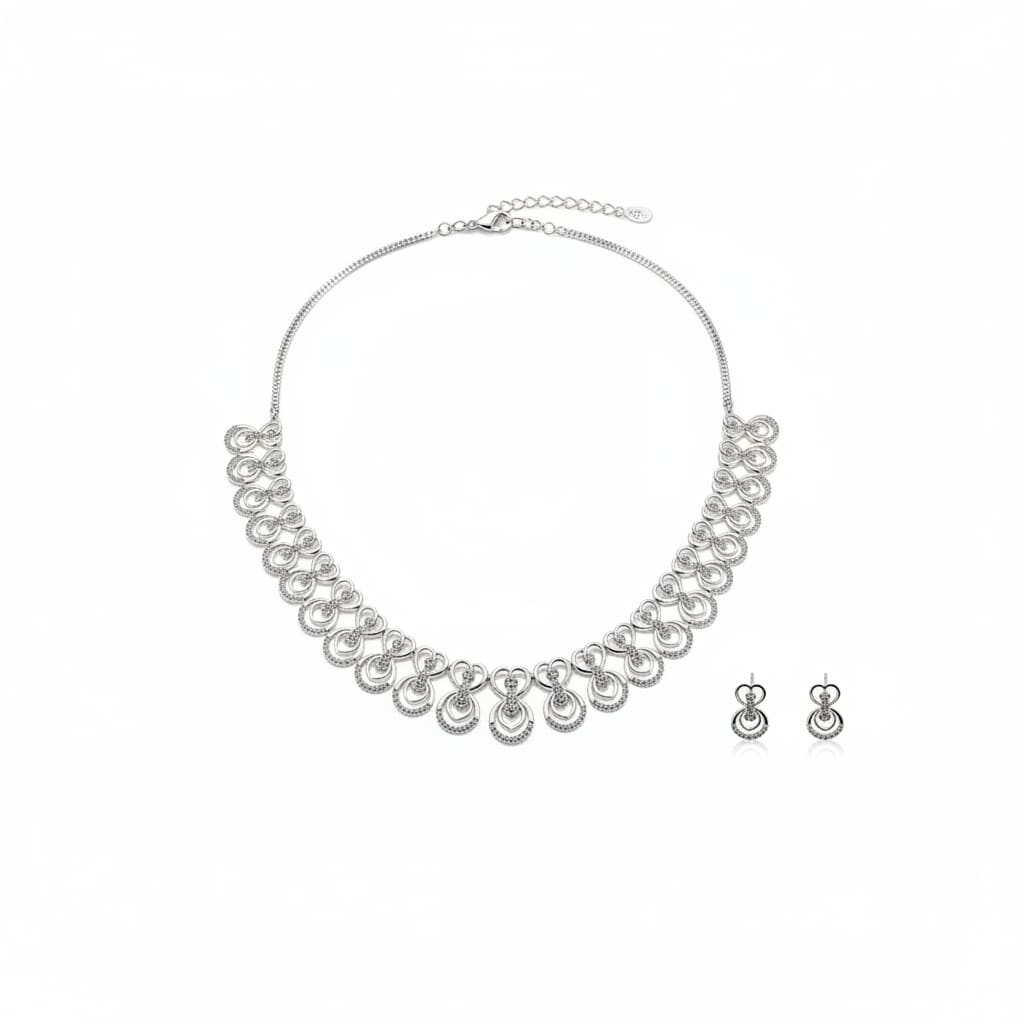 925 Sterling Silver Statement Circle Link Necklace