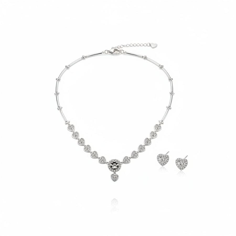 925 Sterling Silver Statement Circle Link Necklace