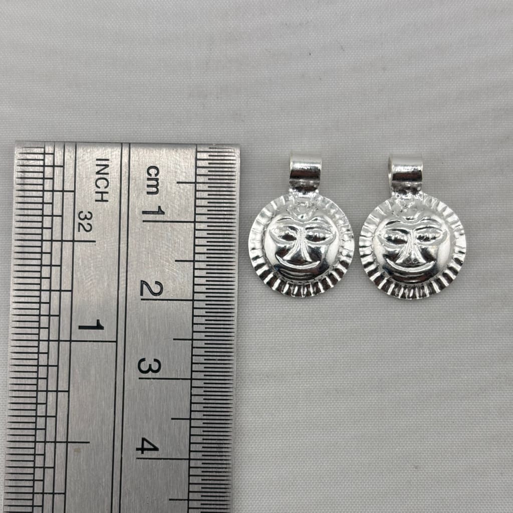 925 Sterling Silver Surya Face Pendant (Set of 2) 2gm – view 2