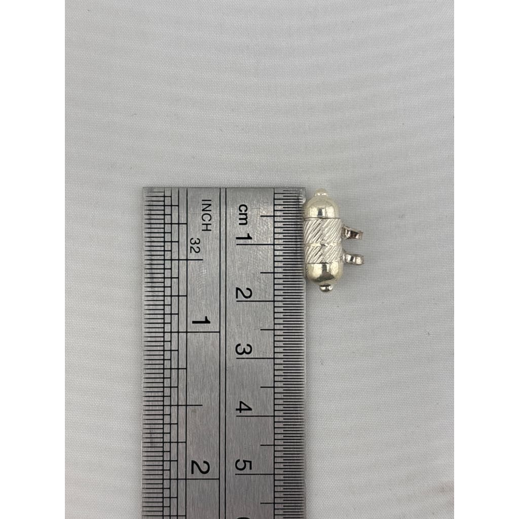 925 Sterling Silver Taweez Pendant – Barrel Capsule Amulet – view 3