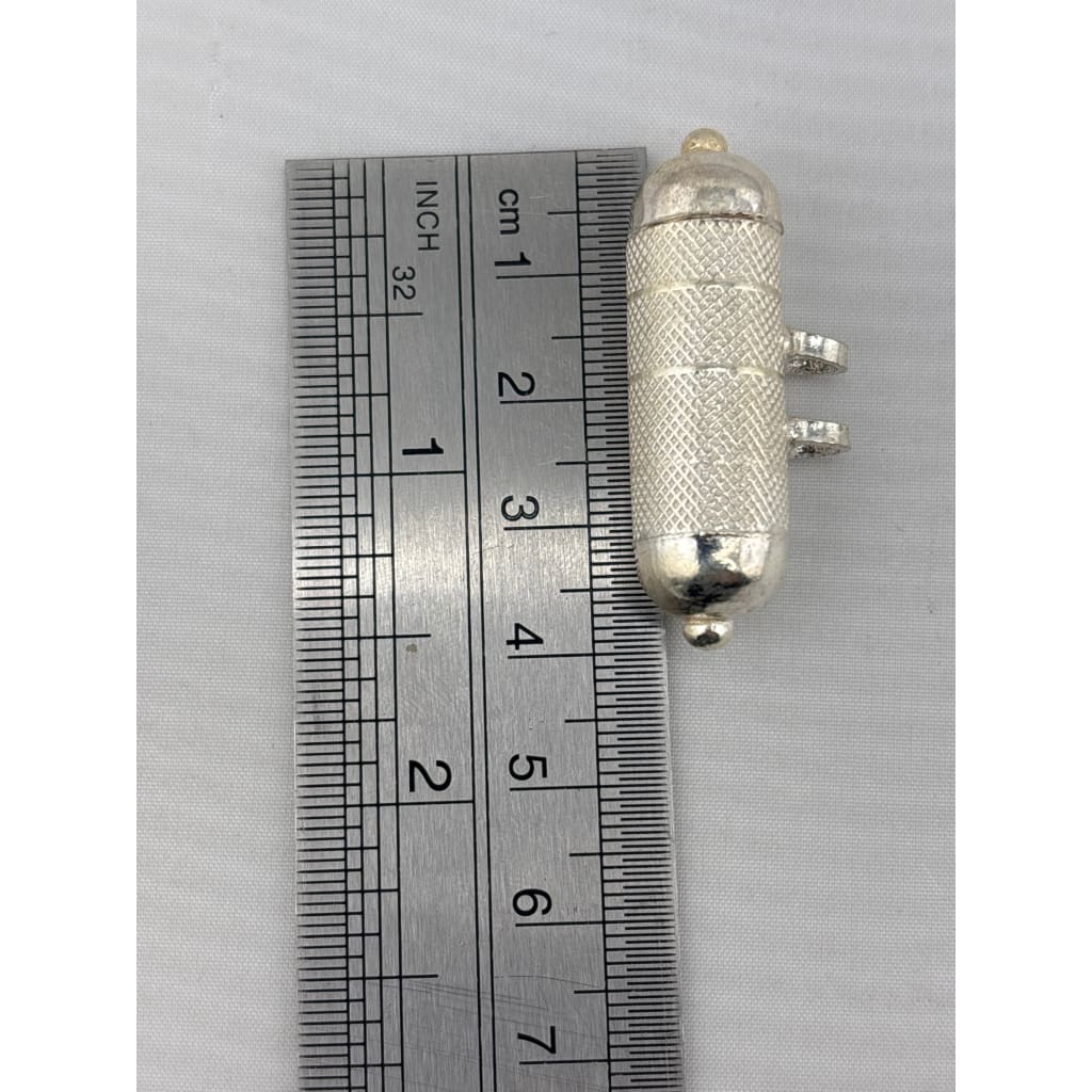 925 Sterling Silver Taweez Pendant – Barrel Capsule Amulet – view 10