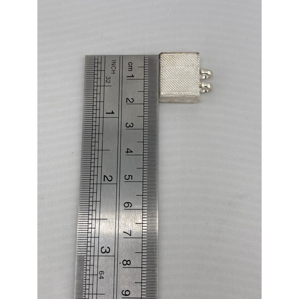 925 Sterling Silver Taweez Pendant – Rectangular Box Amulet – view 4