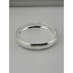 925 Sterling Silver Thick Domed Grooved Bangle/Kada – view 2