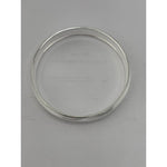 925 Sterling Silver Thick Domed Grooved Bangle/Kada – view 3