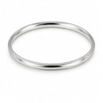 925 Sterling Silver Thin Domed Grooved Bangle/Kada – view 3