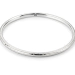 925 Sterling Silver Thin Domed Grooved Bangle/Kada – view 5