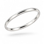 925 Sterling Silver Thin Domed Grooved Bangle/Kada