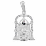 925 sterling silver Venkateswara arched temple pendant centred on a pure white background