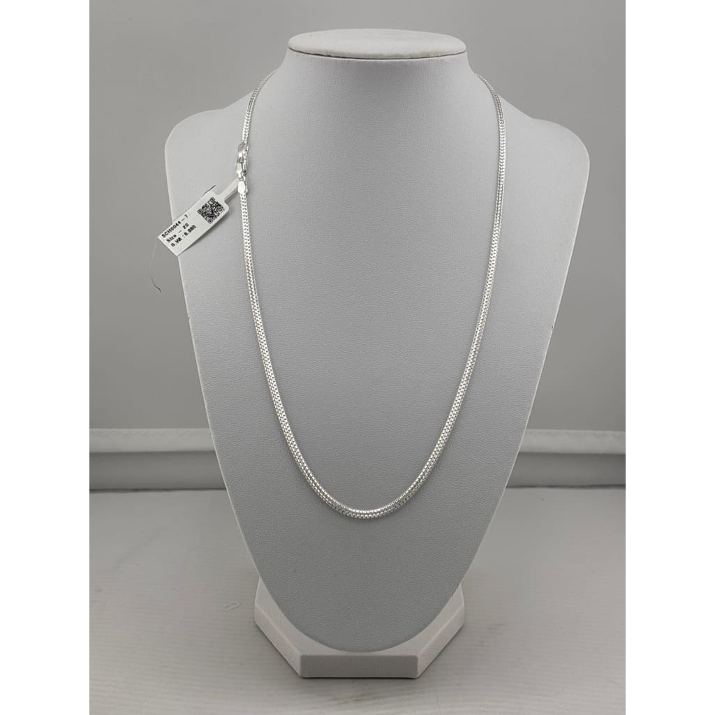 925 Sterling Silver Wheat Chain Necklace – Flat Spiga