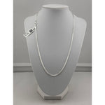 925 Sterling Silver Wheat Chain Necklace – Flat Spiga