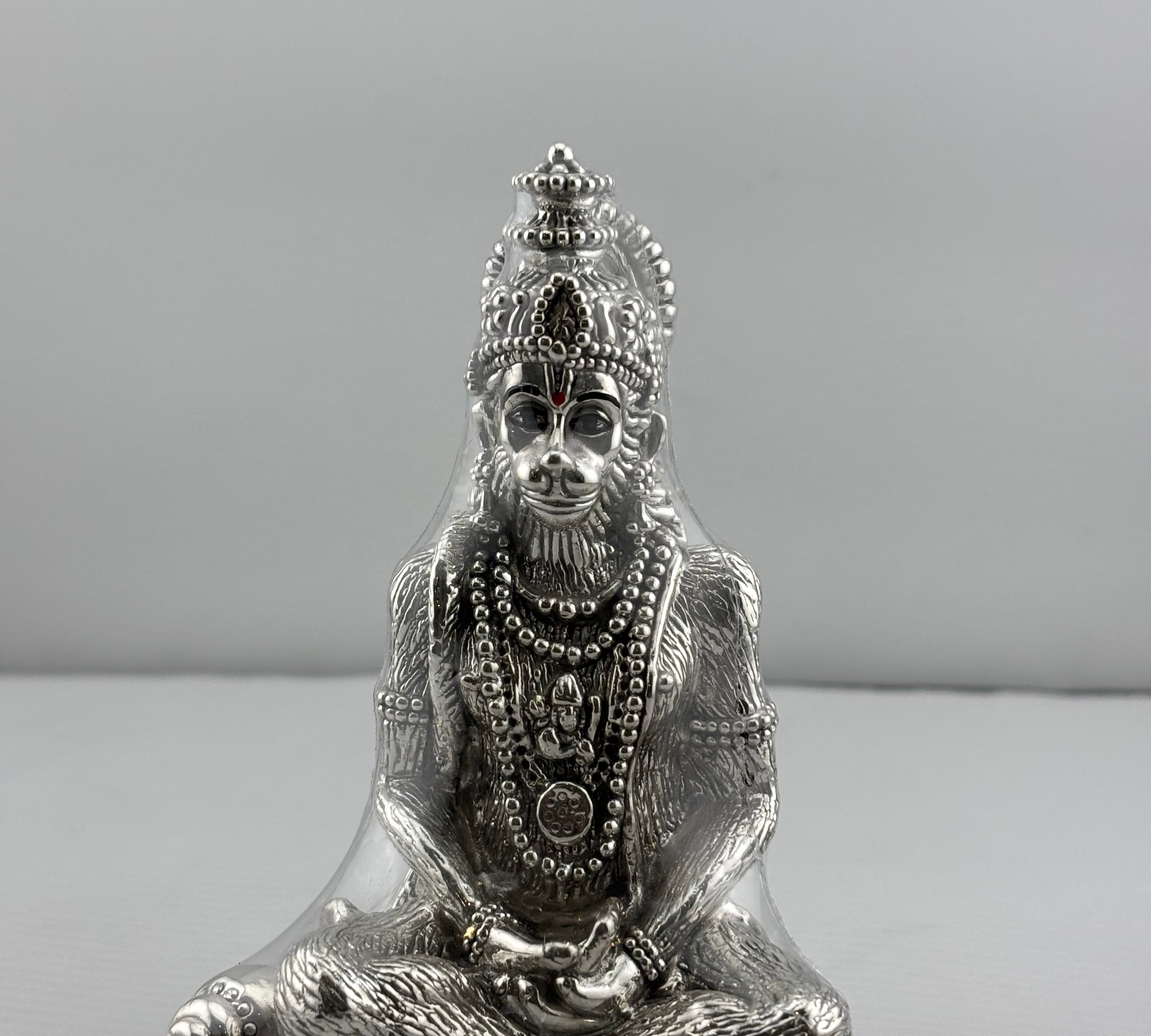 999 Pure Silver Lord Hanuman Idol 59.97gm – Divine Bajrangbali Murti for Temple & Pooja