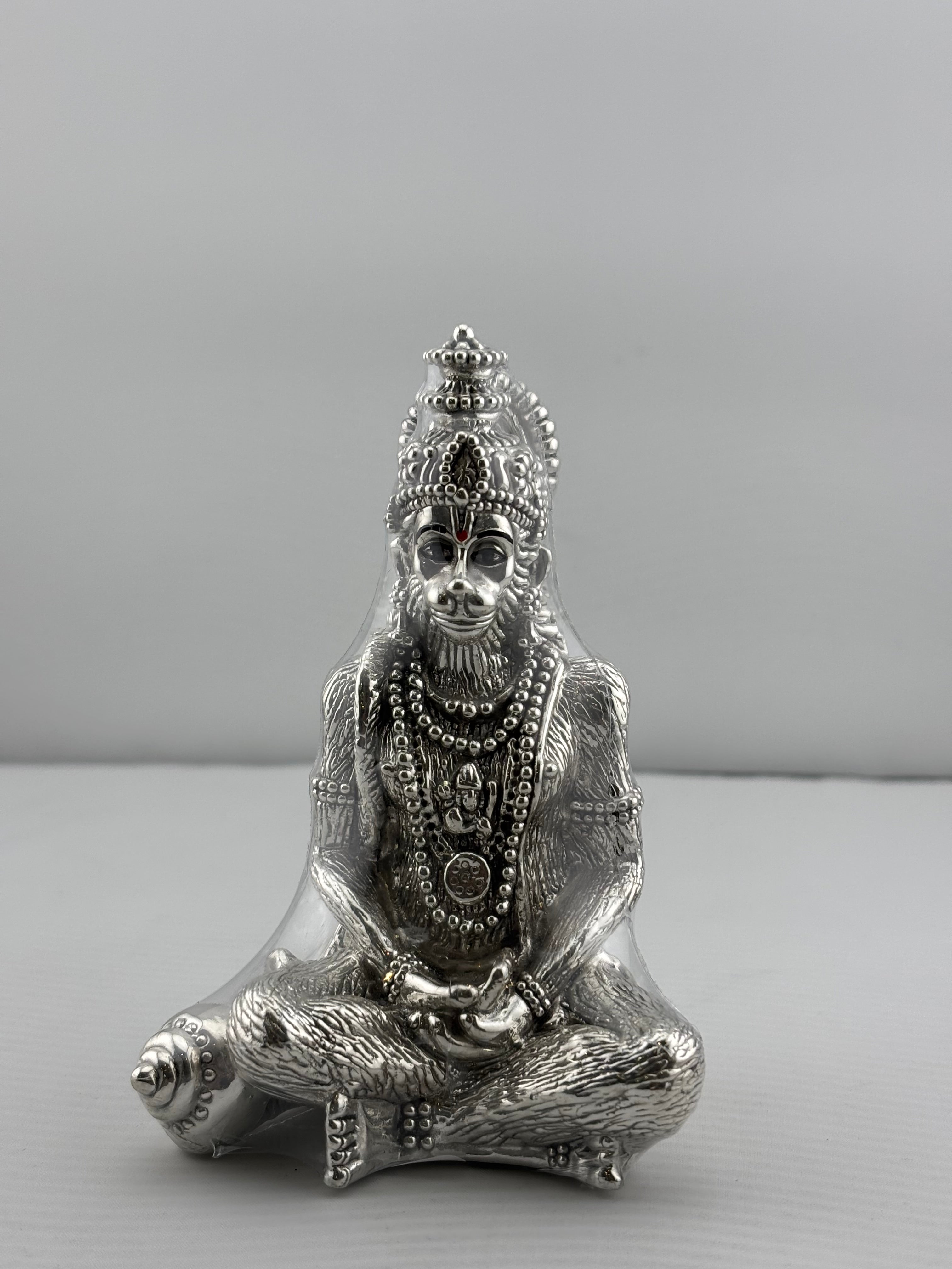 999 Pure Silver Lord Hanuman Idol 59.97gm – Divine Bajrangbali Murti for Temple & Pooja
