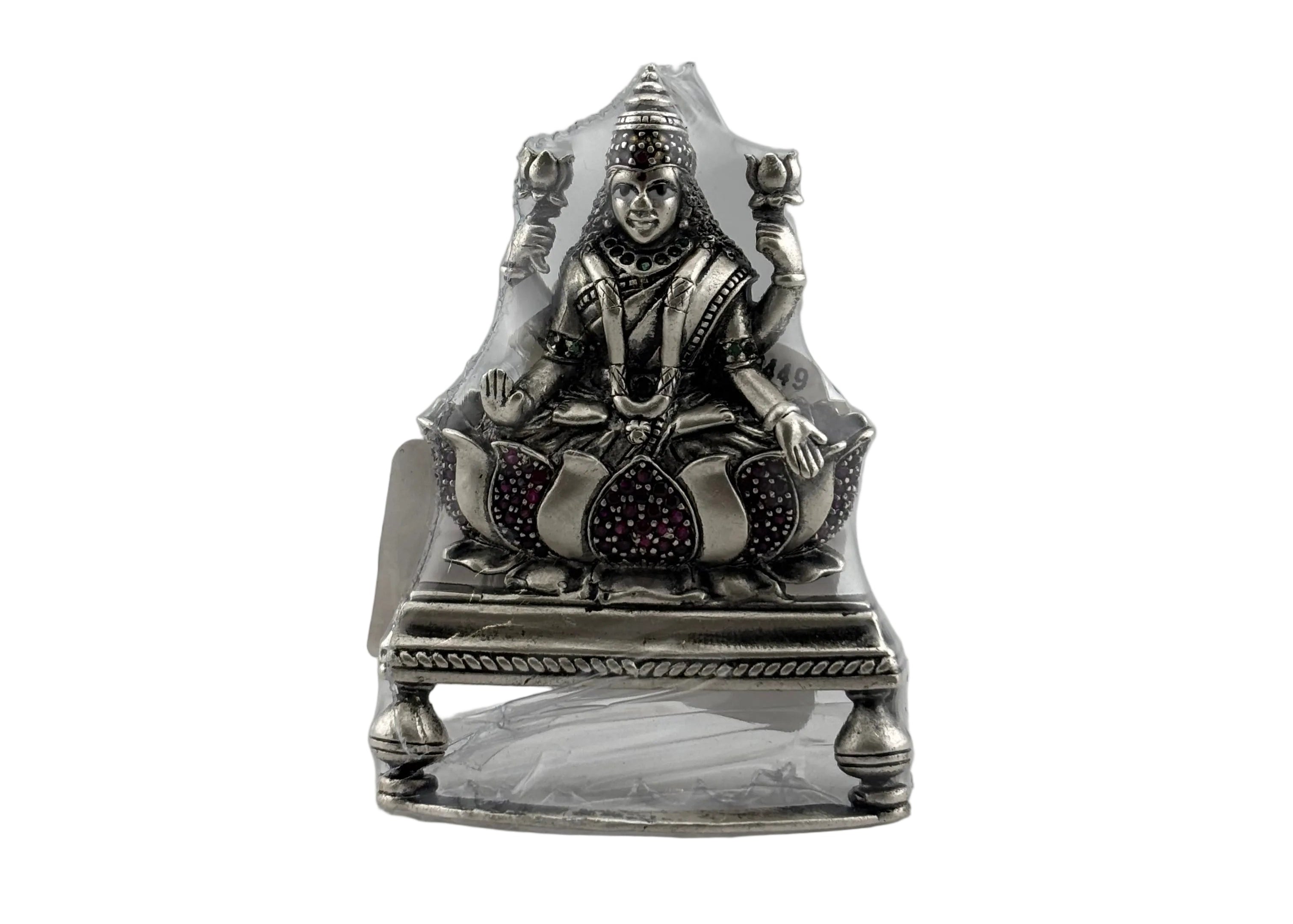 Silver Maa Lakshmi Idol 27gm – Spiritual Lakshmi Murti for Temple Decor & Festivals