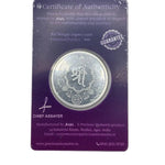 Shri reverse and certificate of 10g 999 fine silver Ashta Lakshmi coin