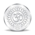 999 Fine Silver Lakshmi Ganesha Coin with Om – 100g - Coin
