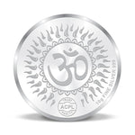 999 Fine Silver Lakshmi Ganesha Coin with Om – 10g - Coin