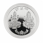 999 fine silver Lakshmi and Ganesha coin, 50 grams
