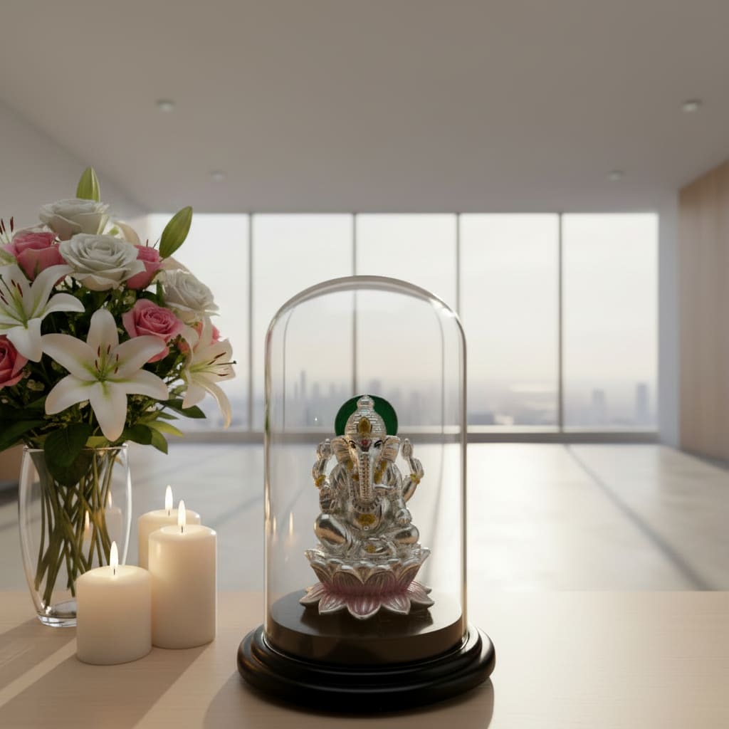 999 Pure Silver (99.9 % silver purity) Ganesha Idol